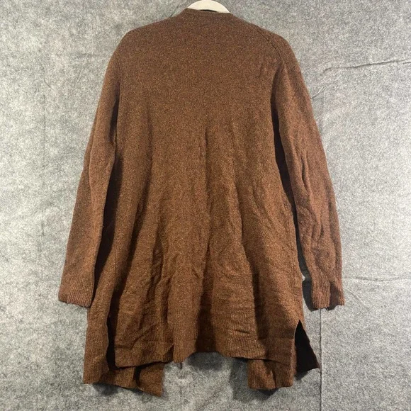 Madewell Cardigan Small Brown Knit Kent Long Sleeve Open Longline Sweater - Picture 4 of 14